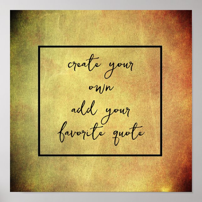 Poster crie sua própria textura em apuros e adicione text (Frente)