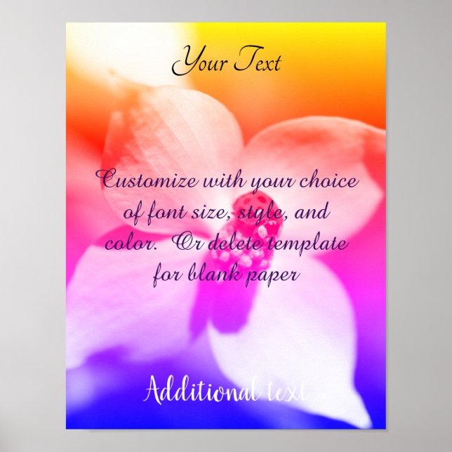 Poster Crie Sua Senhorita Em Matizes Dogwood Rainbow (Frente)