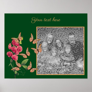 Poster Crie Suas Próprias Borboletas E Flor Foto