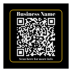 Póster Crie um código QR de negócios instantaneamente esc