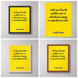 Poster Crie uma Citação de Luxo Preta e Dourada