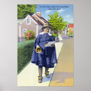 Póster Crier de cidade idoso do YE que soa Bell