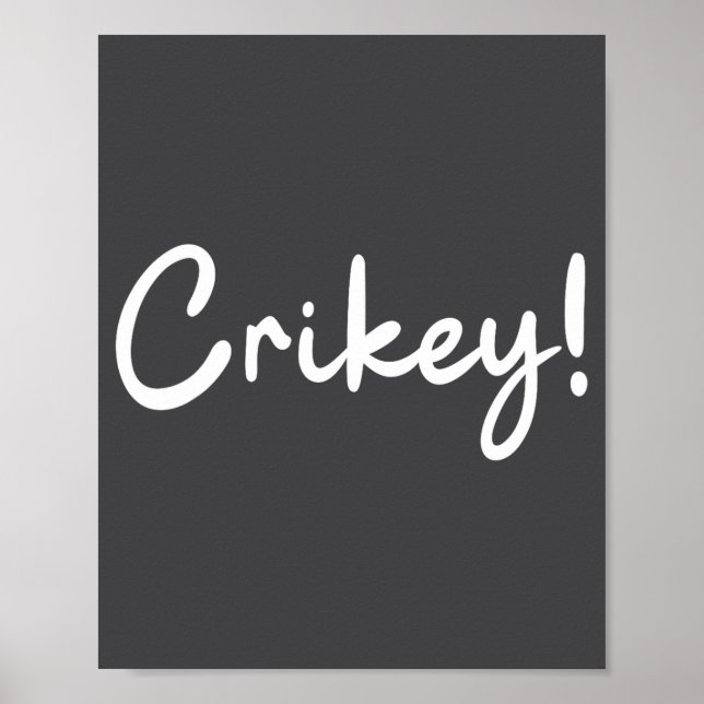 Poster Crikey Christmas Santa Hat Matching Christmas Fami (Frente)