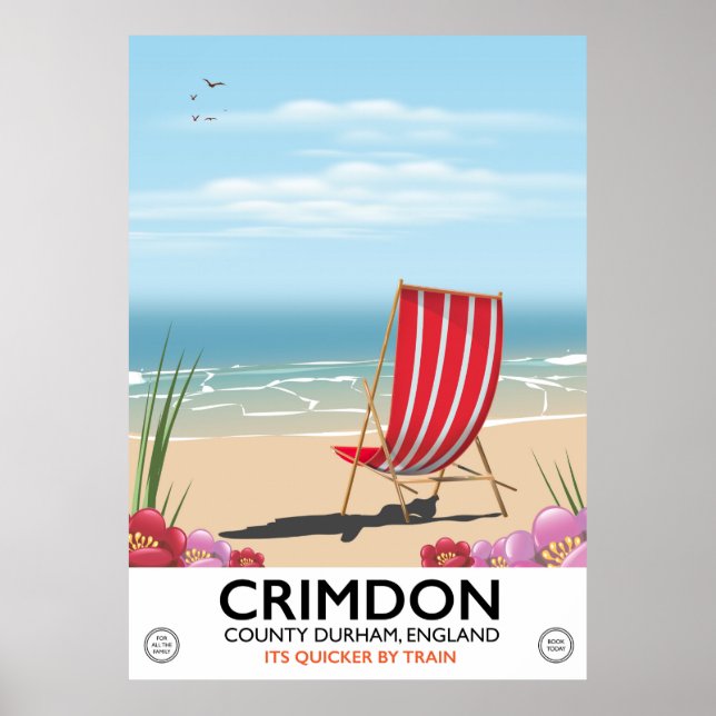 Poster Crimdon, Condado de Durham, Inglaterra. (Frente)