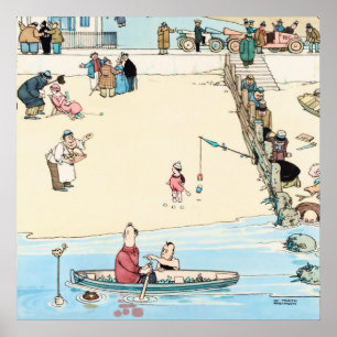 Poster “Crime à Beira-Mar” por W Heath Robinson