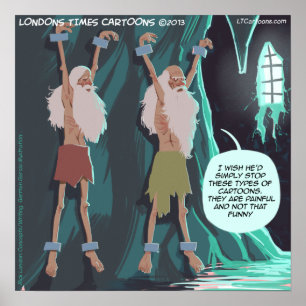 Póster Crime & Castigo Cartoon de Prisão Dolorosa