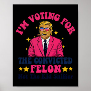 Poster Criminoso Condenado em 2024 - Estou votando Crimin