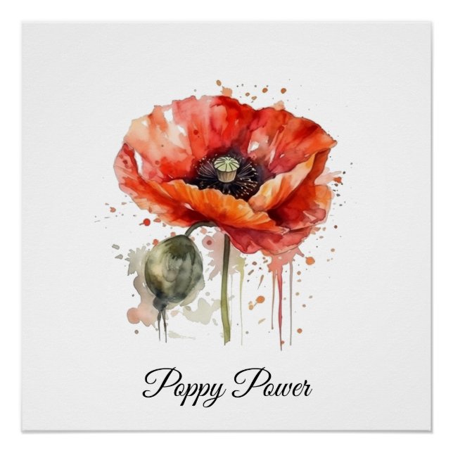Póster Crimson Bloom, personalizado (Frente)