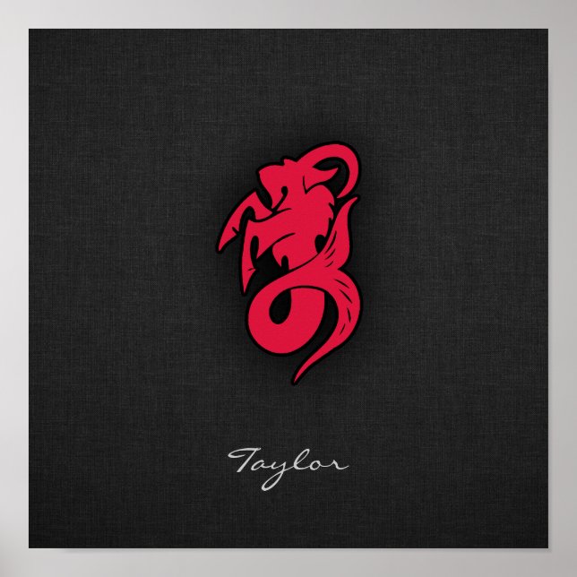 Poster Crimson Red Capricorn (Frente)