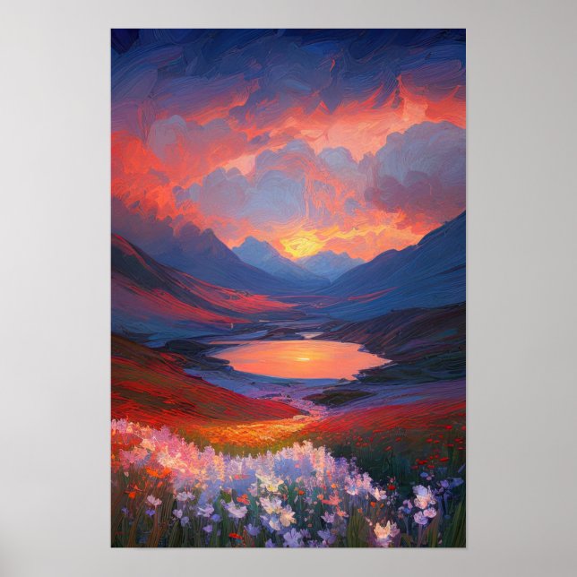 Poster Crimson Serenade no lago das montanhas (Frente)