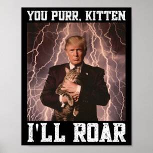 Poster Cringy Alpha Trump Kitten Meme Gato Protetor Cring