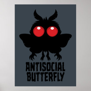 Poster Criptídeo Borboleta Antissocial Mothman