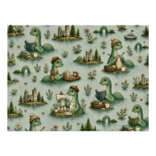 Póster Criptídeos Aconchegantes Nessie Monstro do Lago Ne