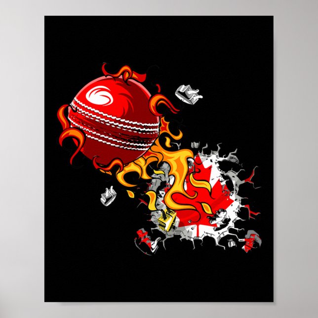 Poster críquete Canadá  (Frente)