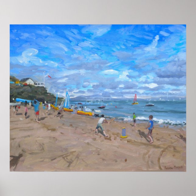 Póster Críquete de praia Abersoch 2013 (Frente)