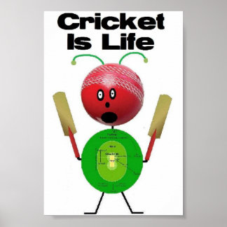 Poster Críquete é vida