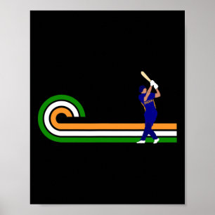 Poster Críquete Índia Para Jogadores de Críquete E Cr Ind