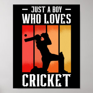 Poster Críquete Ll Jogador De Críquete Apenas Um Menino Q