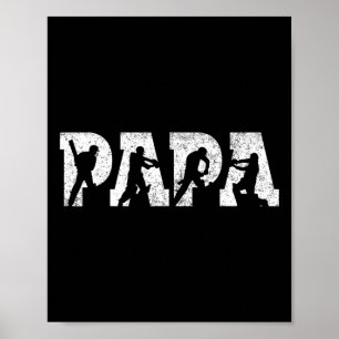 Poster Críquete Papai Críquete Homens Dia dos Pais Vintag