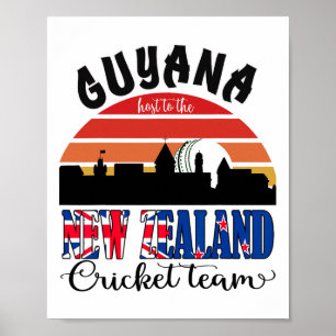 Poster Críquete T20 da Guiana recebe a Nova Zelândia Críq