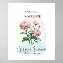 Crisântemos Flor de Nascimento de Novembro