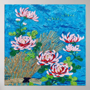 Poster Crisantemos Japoneses Segundo Van Gogh