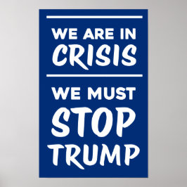 Poster CRISE Anti-Trump | Azul | Protesto