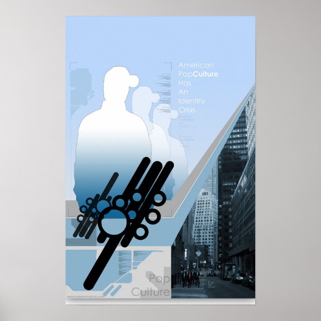 Poster Crise de Identidade da Cultura Pop Americana (Frente)