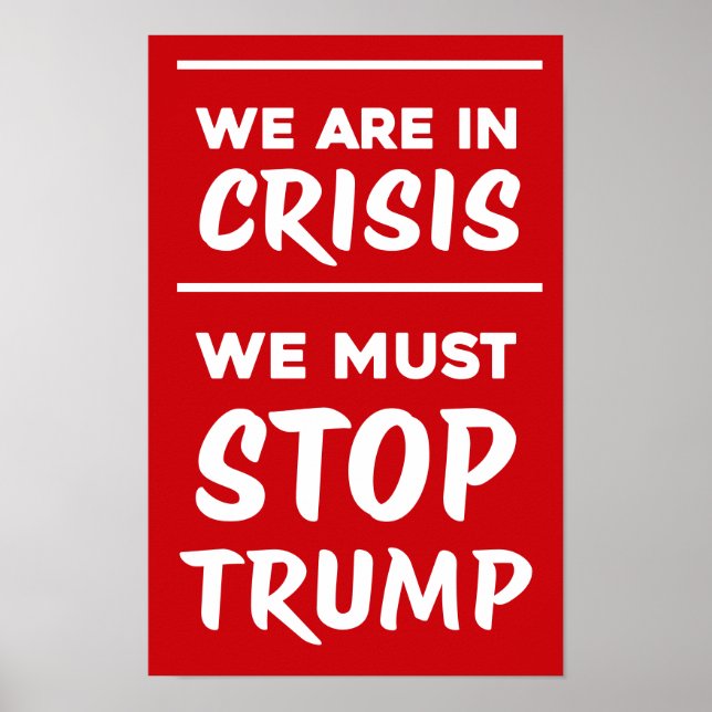 Poster CRISIS Anti-Trump | Red | Protest (Frente)