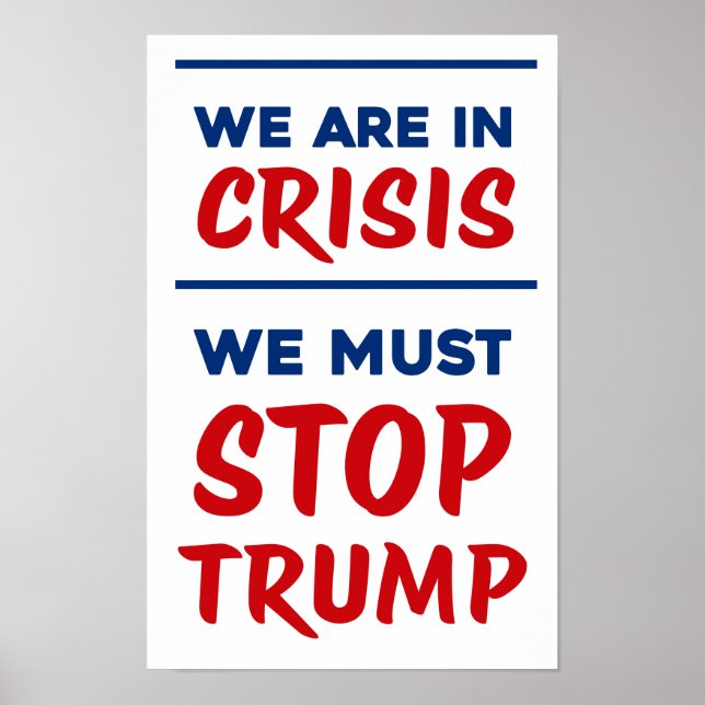 Poster CRISIS Anti-Trump | RWB | Protest (Frente)