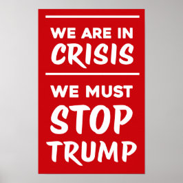 Poster CRISIS Anti-Trump | Vermelho | Protesto