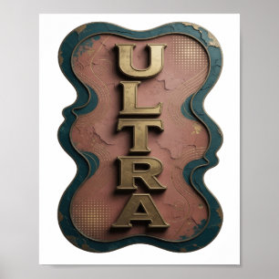 Poster Crisp Gold ULTRA Design Moderno
