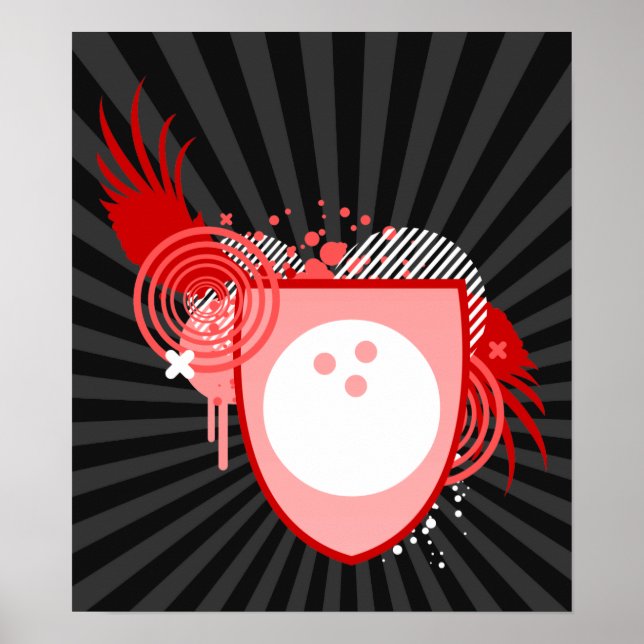 Póster crista de boliche hi-fi (Frente)