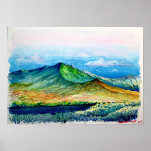 Póster Crista de montanha de Sandia e Rincon Ridgeline