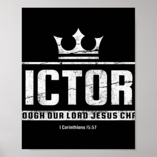 Poster Cristã T Shirt Men | Vitória Em Jesus Bib