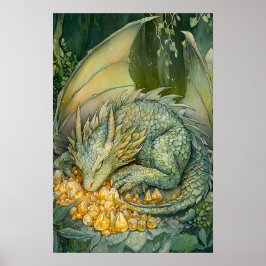 Poster Cristais De Dragões Dormentes Encantados