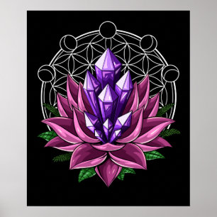Poster Cristais Espiritais Lotus
