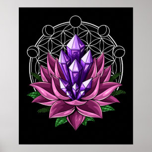 Poster Cristais Espiritais Lotus