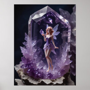 Poster Cristais Magnéticos Ametist Fairy Wall Art