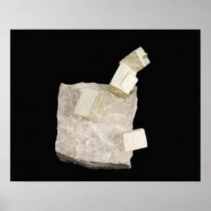 Poster Cristais Pyrite em Shale