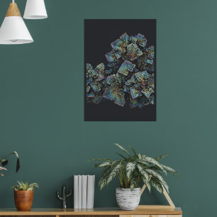 Poster Cristal de Bismuto Arco-íris Holográfico Mineral F