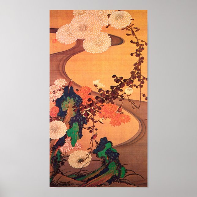 Poster Cristâmatos por riacho com rochas (1760) (Frente)