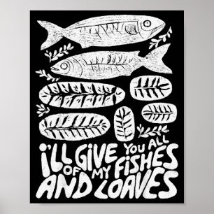 Poster Cristão 2 Peixes 5 Pães 5000 Contra 