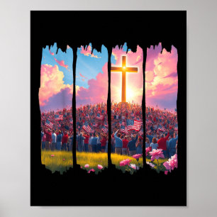 Poster Cristão 4 De Julho Religioso Patriótico Jesus Cr