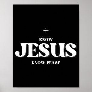 Poster Cristão Conhece Jesus Conhece Paz Religião Deus Bí