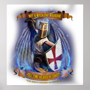 Poster cristão do soldado do cavaleiro