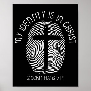 Poster Cristãos Minha Identidade Está Em Jesus Cristo Bíb