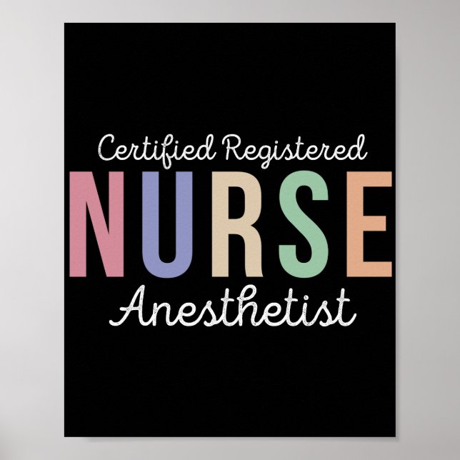 Poster Cristo anestesista registrado certificado CRNA (Frente)