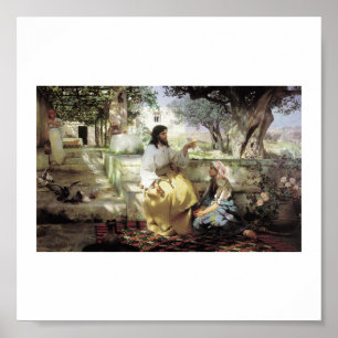 Poster Cristo com Martha e Maria cerca de 1886