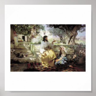 Poster Cristo com Martha e Maria por volta de 1886